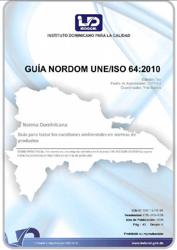 GUÍA NORDOM UNE/ISO 64:2010 -